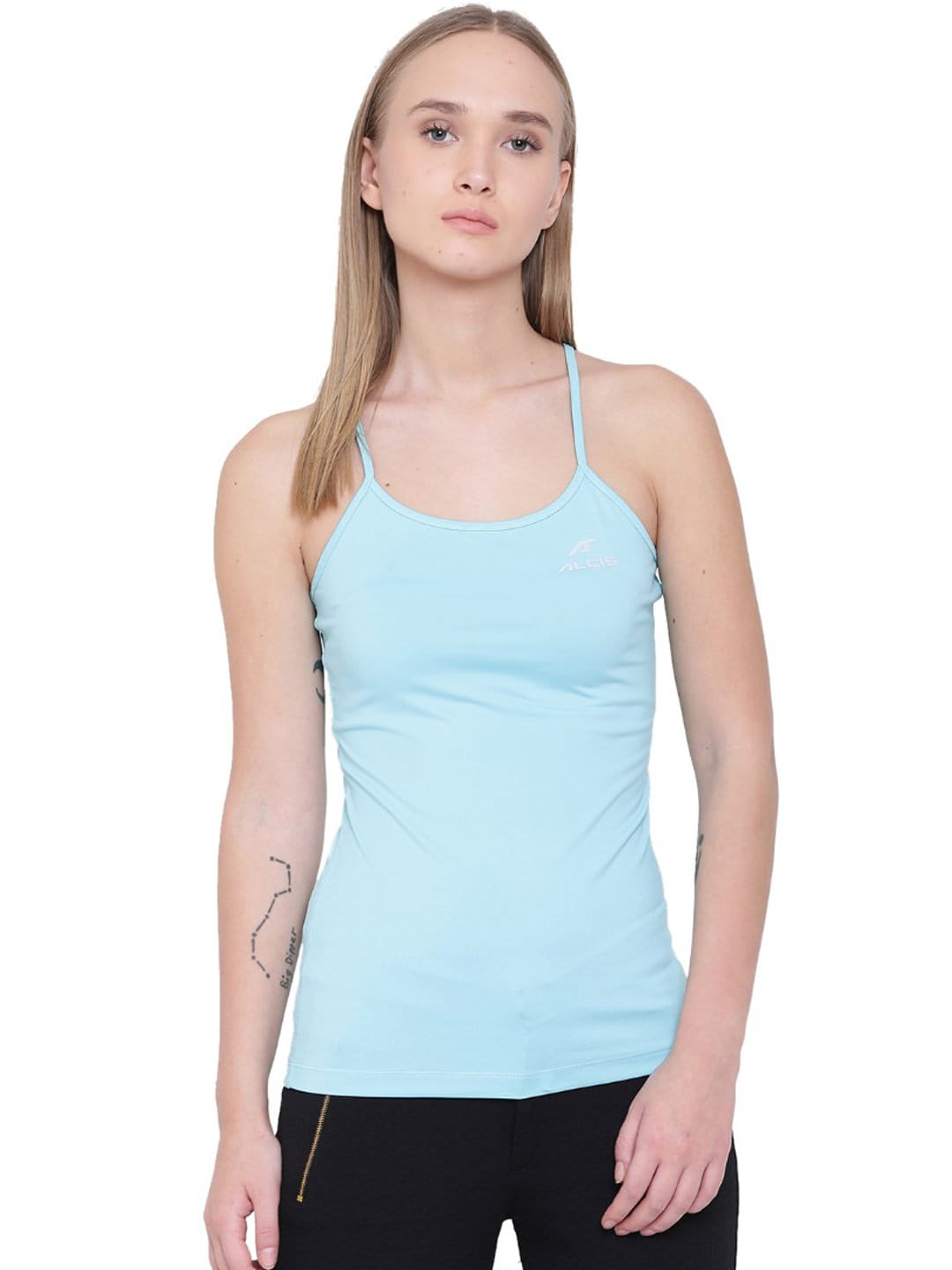 Alcis Lean Strap Back Blue Tank Top ALWTP138411-S