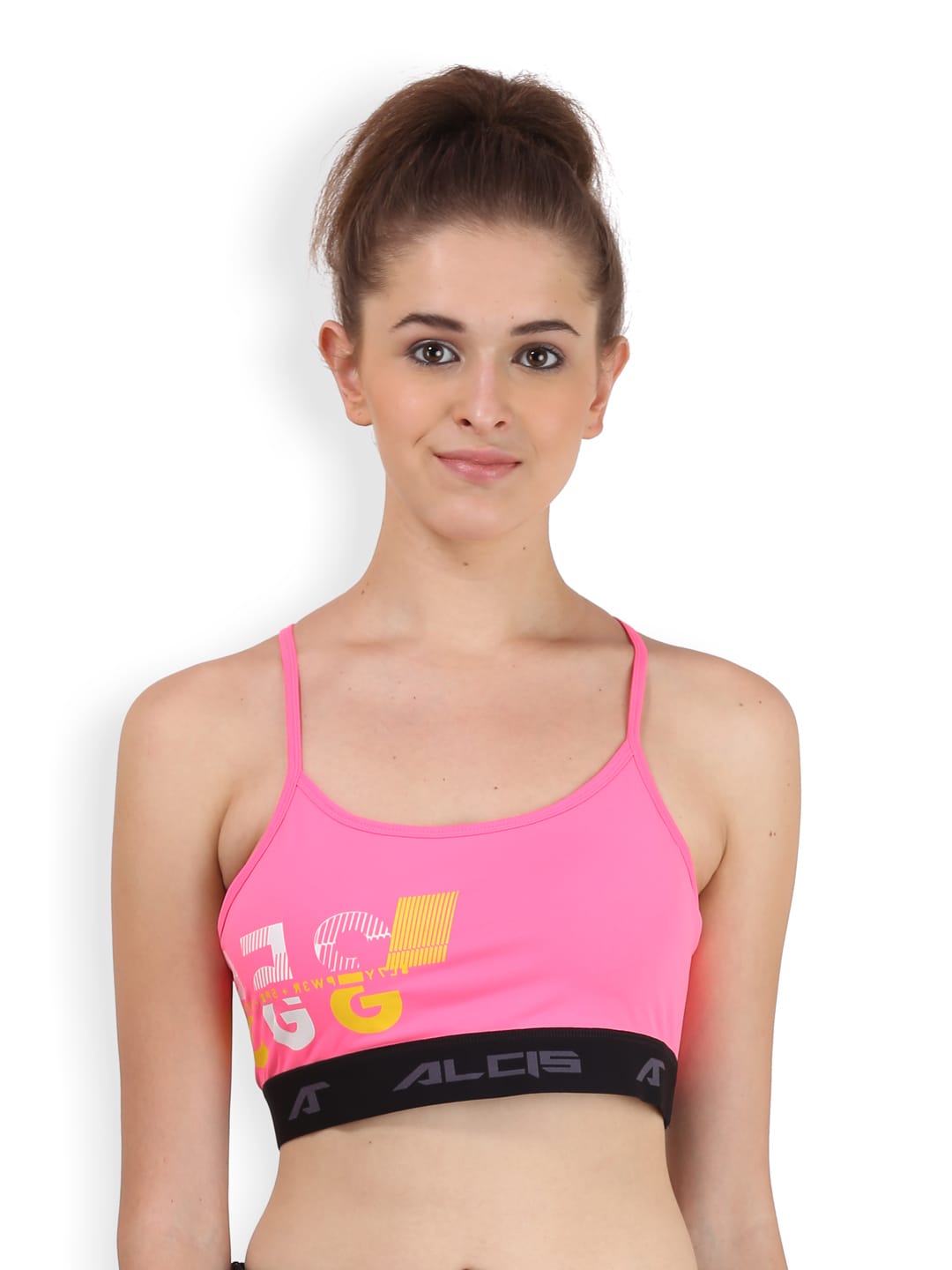 Alcis Women's Printed Pink Top ALWTP140419-XS