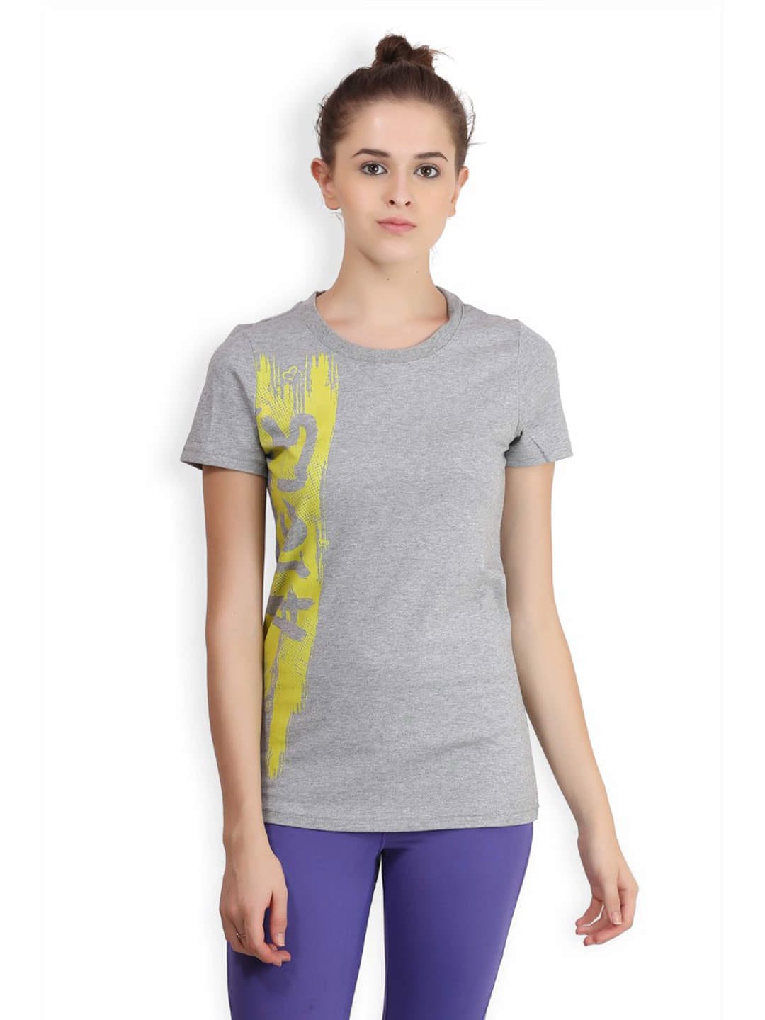 Alcis Women Printed Grey Tshirts ALWTS003020-XS