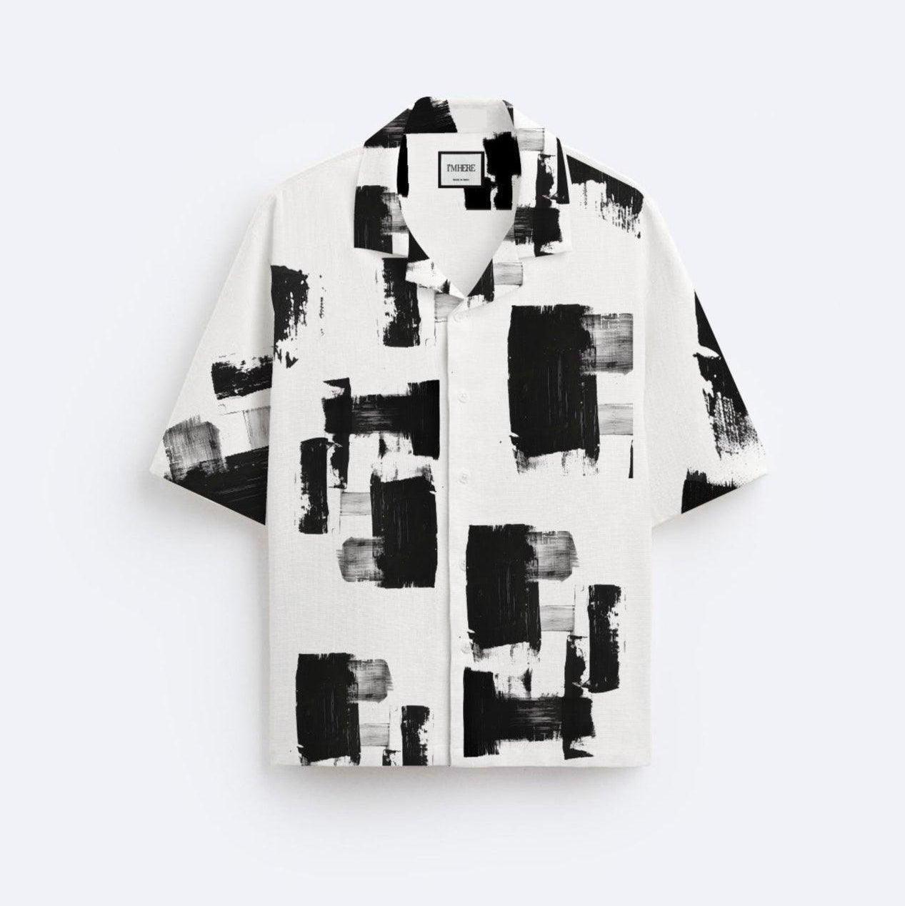 Artist Brush Strokes Resort Collar Shirt
