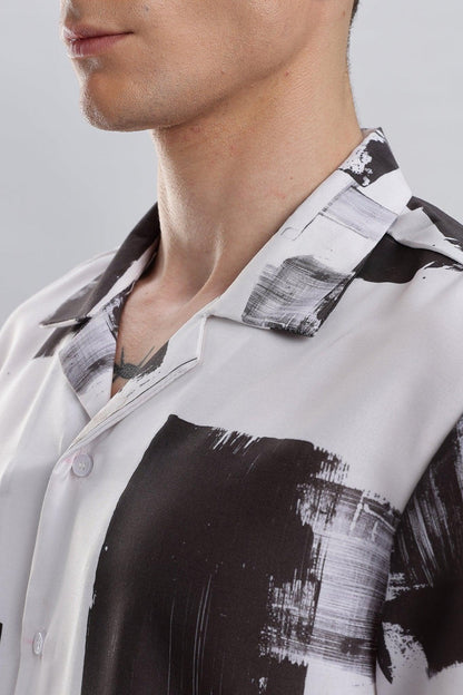 Artist Brush Strokes Resort Collar Shirt
