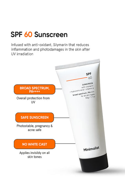 Minimalist SPF 60 PA++++ Sunscreen 50 GRAM