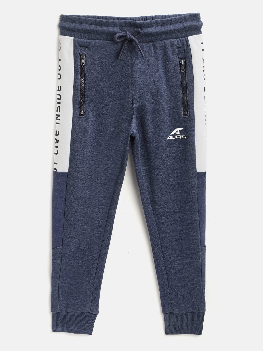 Alcis Boys Blue & White Printed Detail Joggers BAS20C733419-4Y