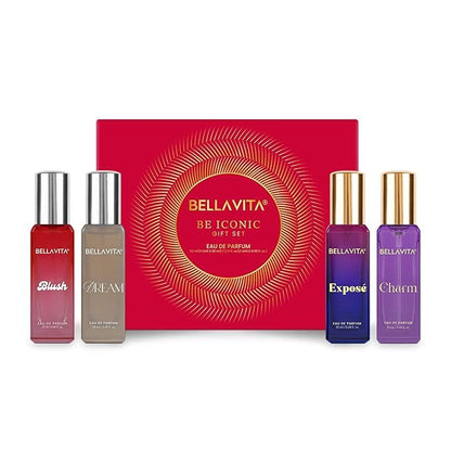 BELLAVITA Be ICONIC | Long Lasting Perfume Gift Set 4x20ml for Woman