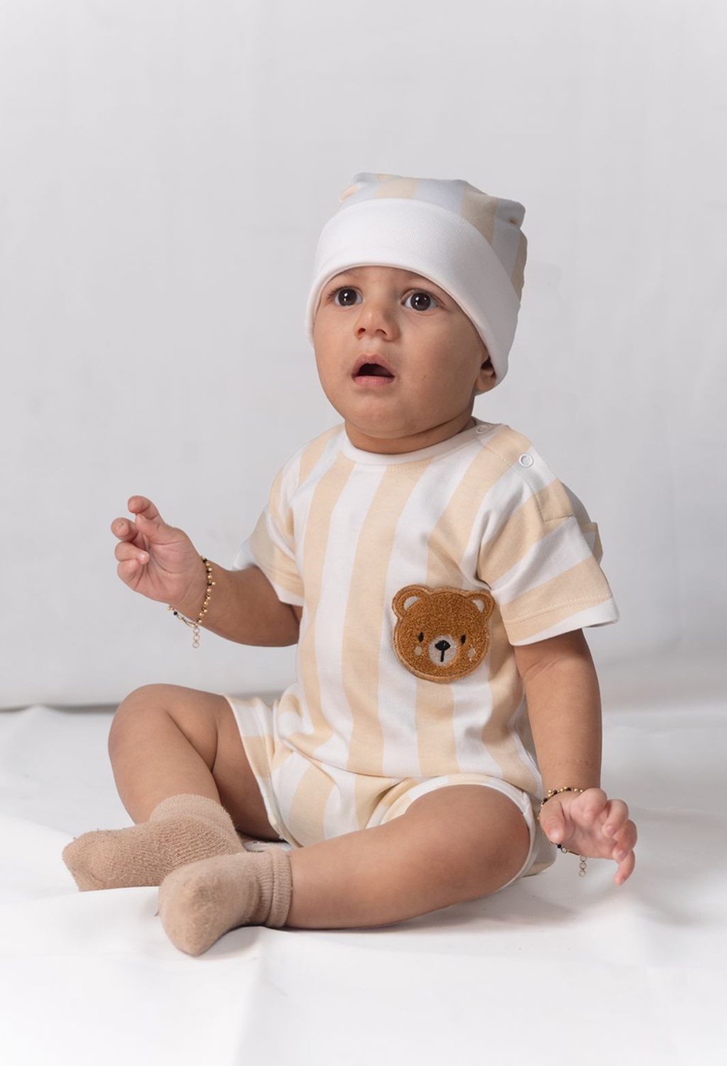 Bear & Stripes Romper Born Plus