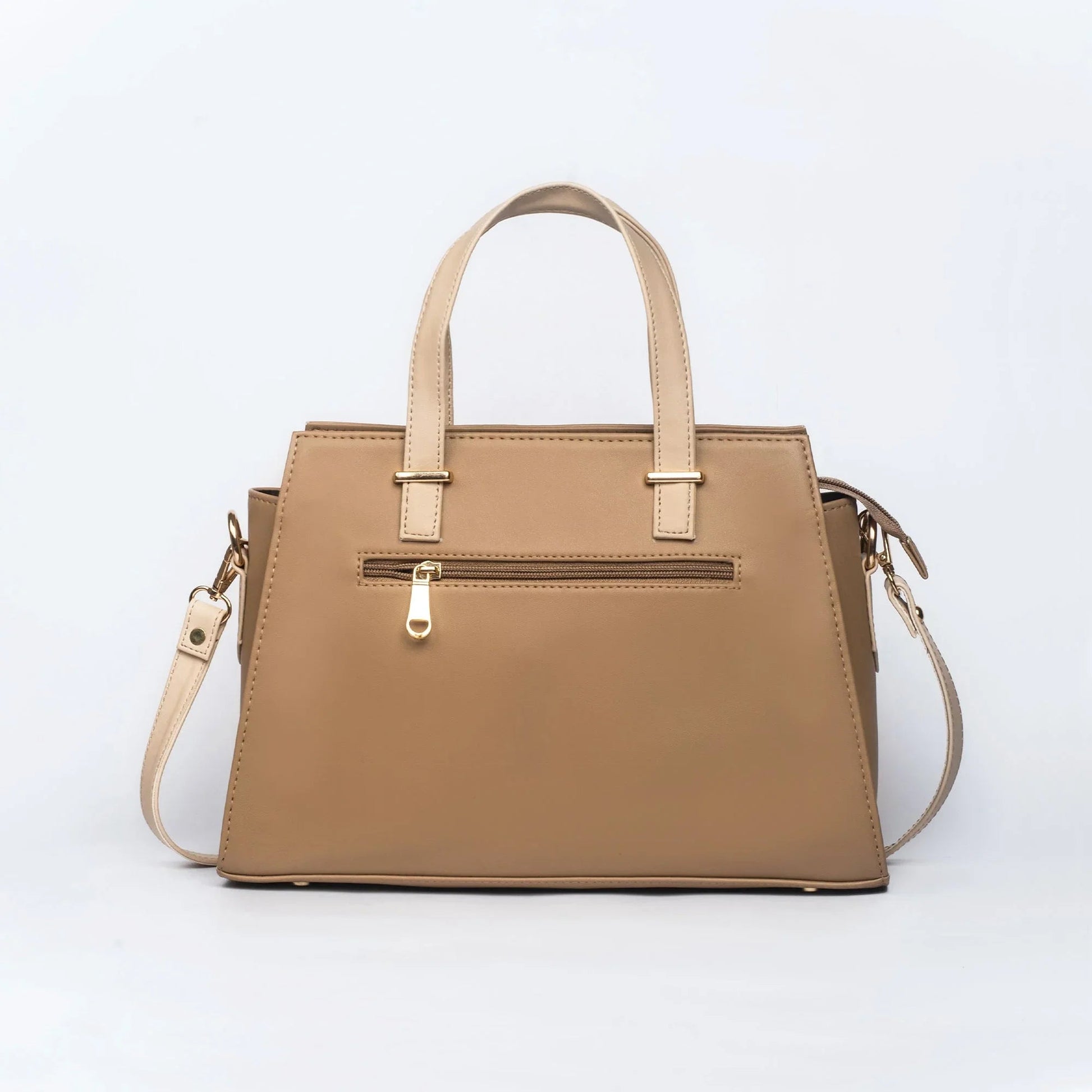 Beige luxury handbag for women by Stylera featuring sleek design and adjustable strap