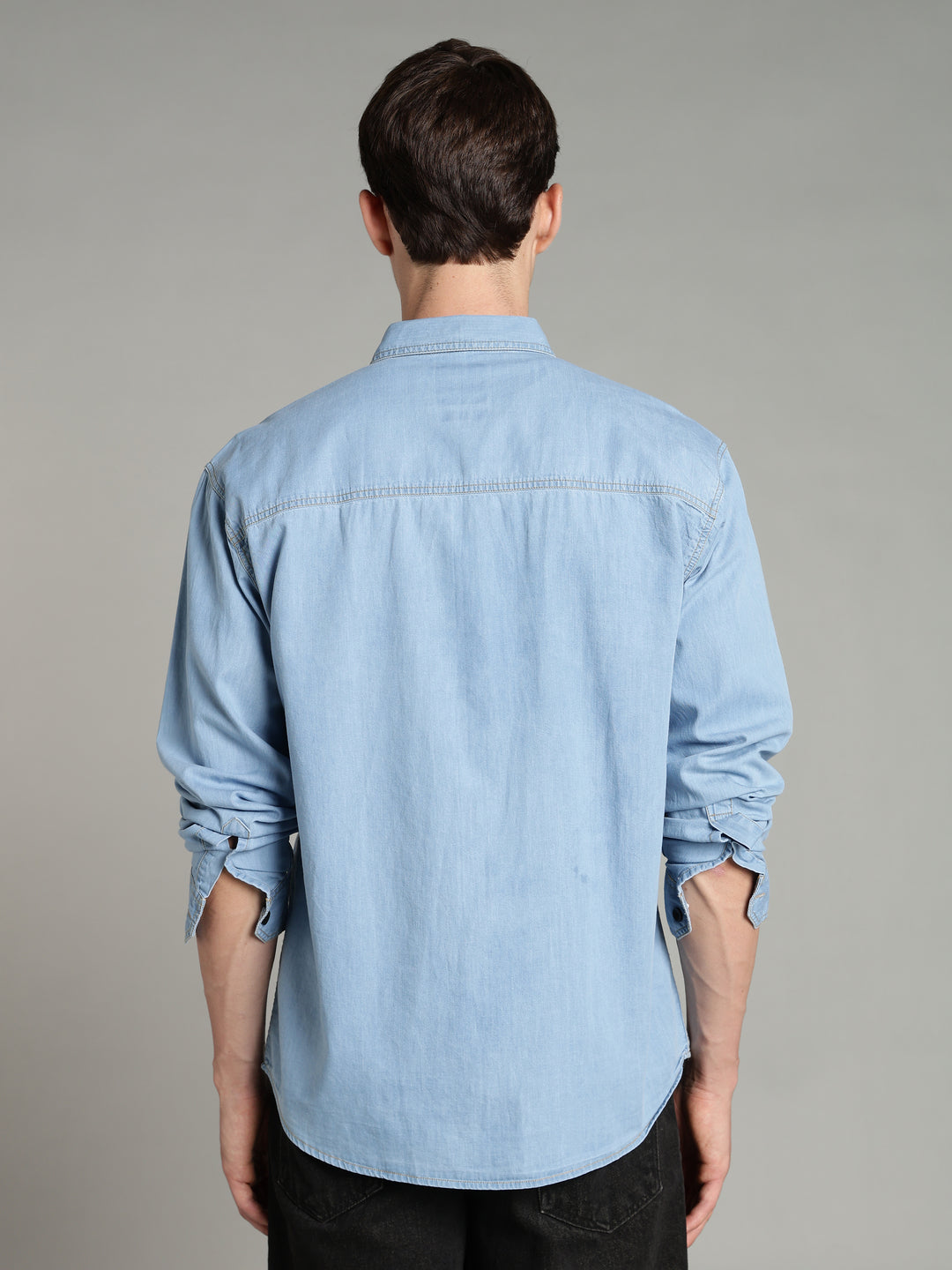 Denim Ice Blue Shirt | Relaxed Fit
