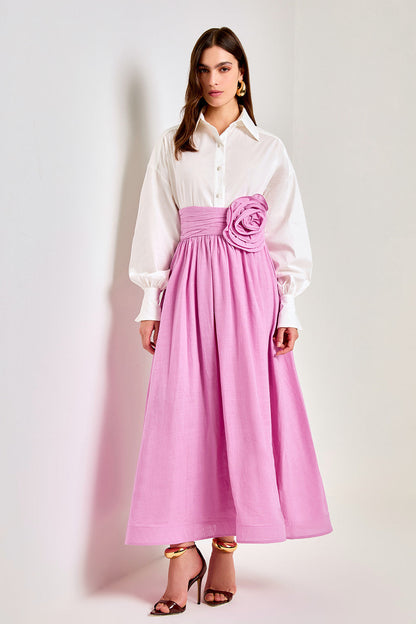 Fuchsia Rose Maxi Skirt
