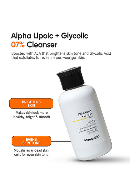 Minimalist 07% Alpha Lipoic + Glycolic Cleanser 100 MILLI_LITRE