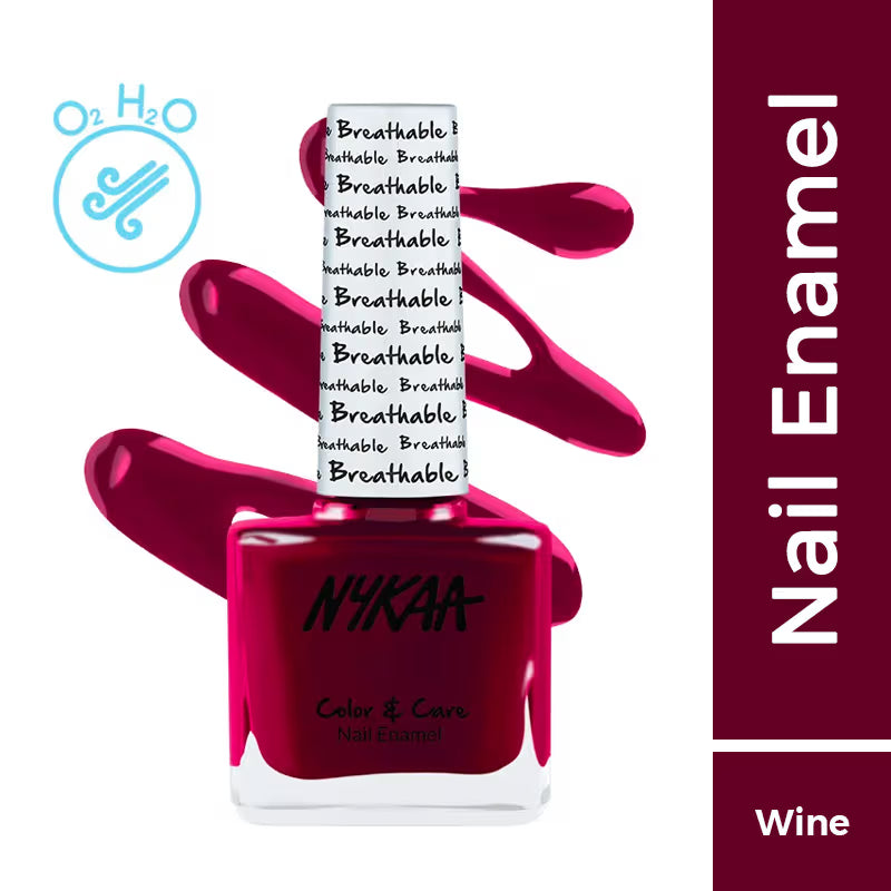 Nykaa Nail Enamel Breathable Nail - Wine Unwind 326 9 MILLI_LITRE