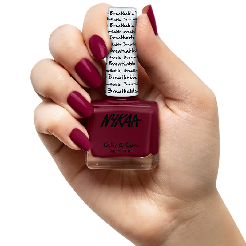 Nykaa Nail Enamel Breathable Nail - Wine Unwind 326 9 MILLI_LITRE