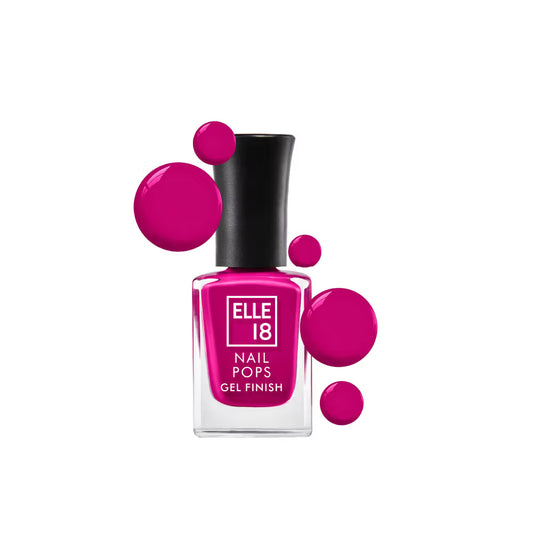 ELLE 18 Nail Pop Gel Finish Nail Polish - G10 Magenta 10 MILLI_LITRE