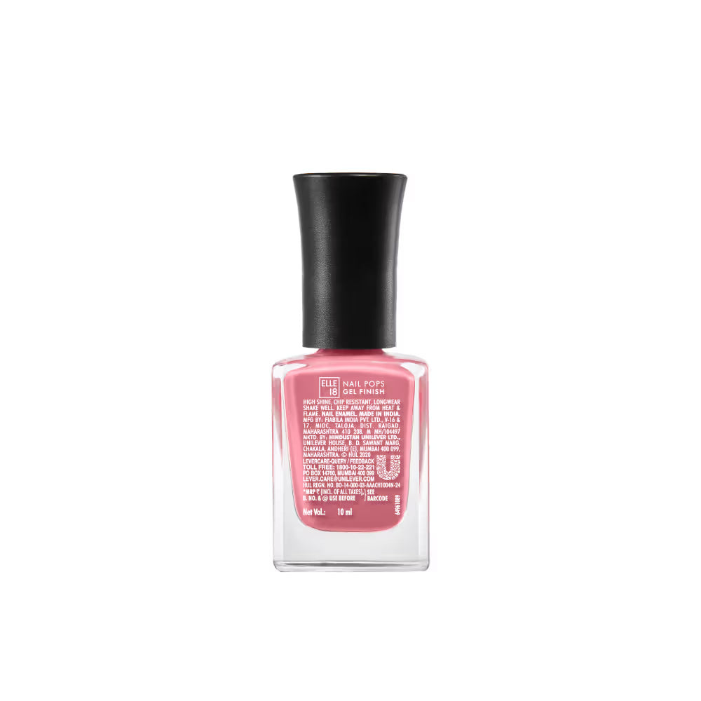 ELLE 18 NAIL POPS GEL FINISH Nail Polish - G23 Pink Pearl 10 MILLI_LITRE