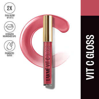 Lakme Superglow Vit C Lip Gloss - HOT PINK