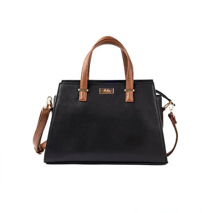 Stylish charcoal caramel handbag by Stylera with a sleek design and adjustable shoulder strap