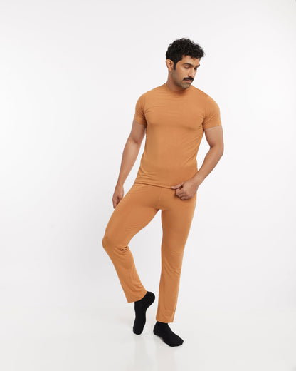 Micro Modal Yoga Sleep Set Pack Of 2 / Tan & Black