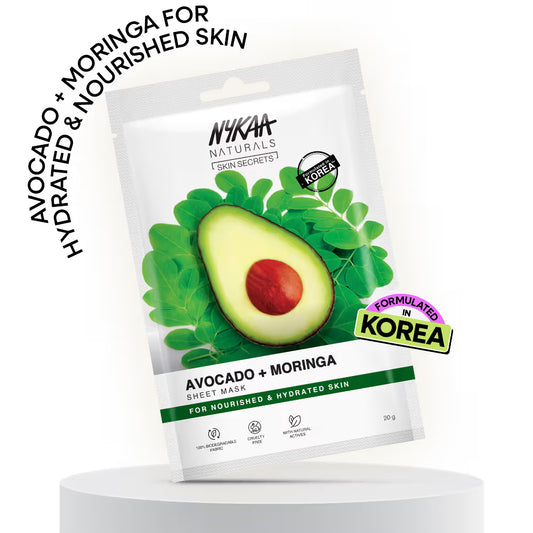 NYKAA NATURAL SKIN SECRETS AVOCADO+MORINGA Sheet Mask 20 GRAM