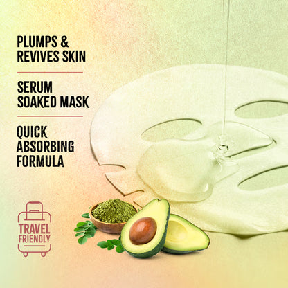 NYKAA NATURAL SKIN SECRETS AVOCADO+MORINGA Sheet Mask 20 GRAM