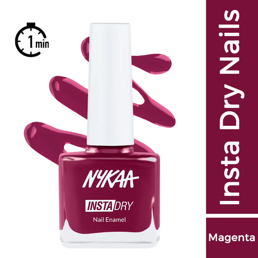 Nykaa Insta Dry Nail Enamel - 338 Magenta Mention 9 MILLI_LITRE