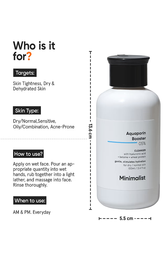 Minimalist 05% Aquaporin Booster Cleanser 100 MILLI_LITRE