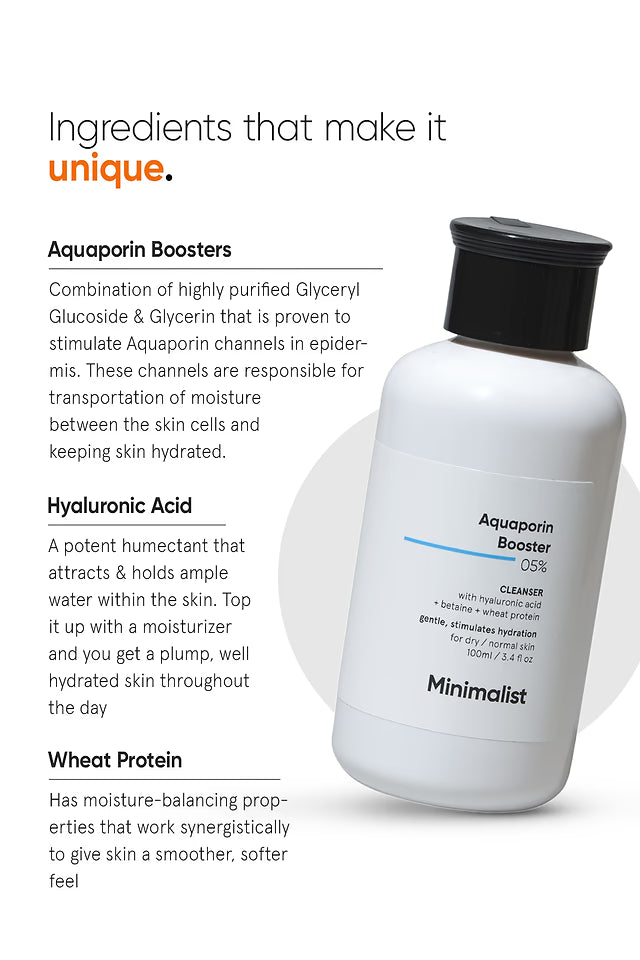 Minimalist 05% Aquaporin Booster Cleanser 100 MILLI_LITRE