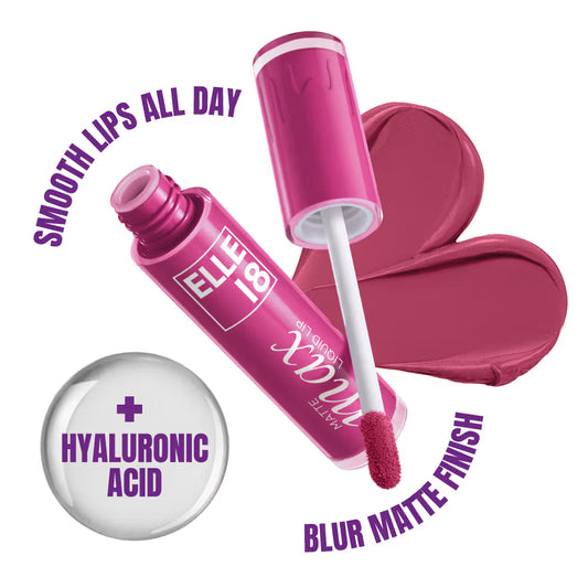 ELLE 18 MATTE MAX LIQUID LIP -PINK PEONY