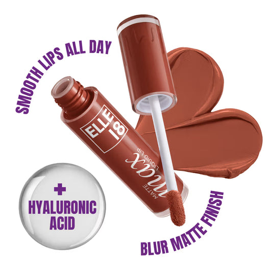 ELLE 18 MATTE MAX LIQUID LIP -BROWN BEAN