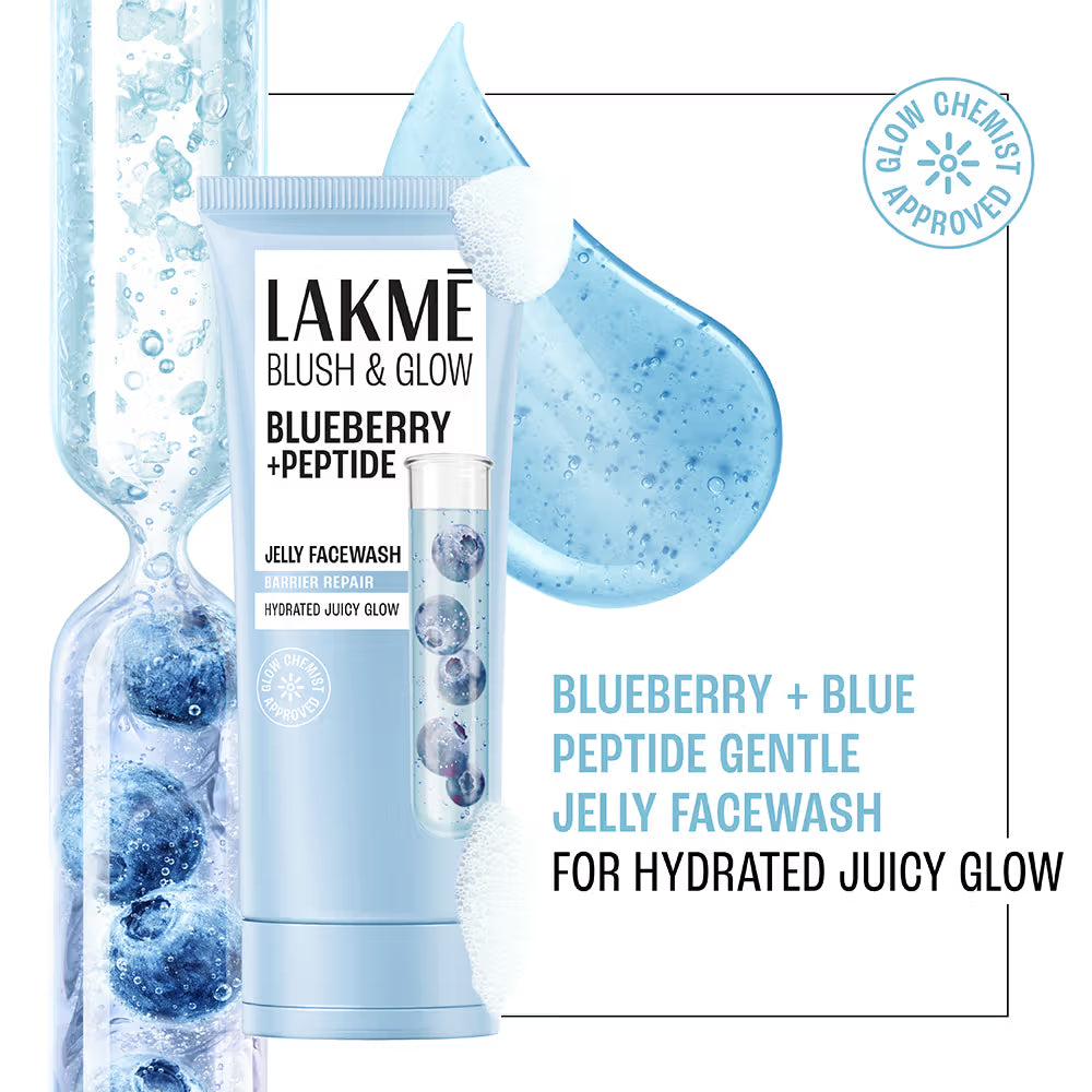 Lakme Blush&Glow Blueberry+Peptide Jelly Face Wash