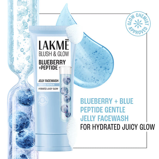 Lakme Blush&Glow Blueberry+Peptide Jelly Face Wash