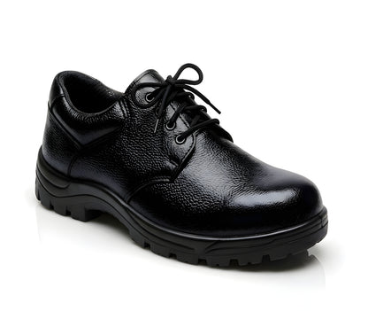 Latest Premium Genuine Mild Leather Police Safety Shoes for Men | Steel Toe Heavy Duty Tactical Industrial Work Shoes | Durable Anti-Skid Security Footwear For Men