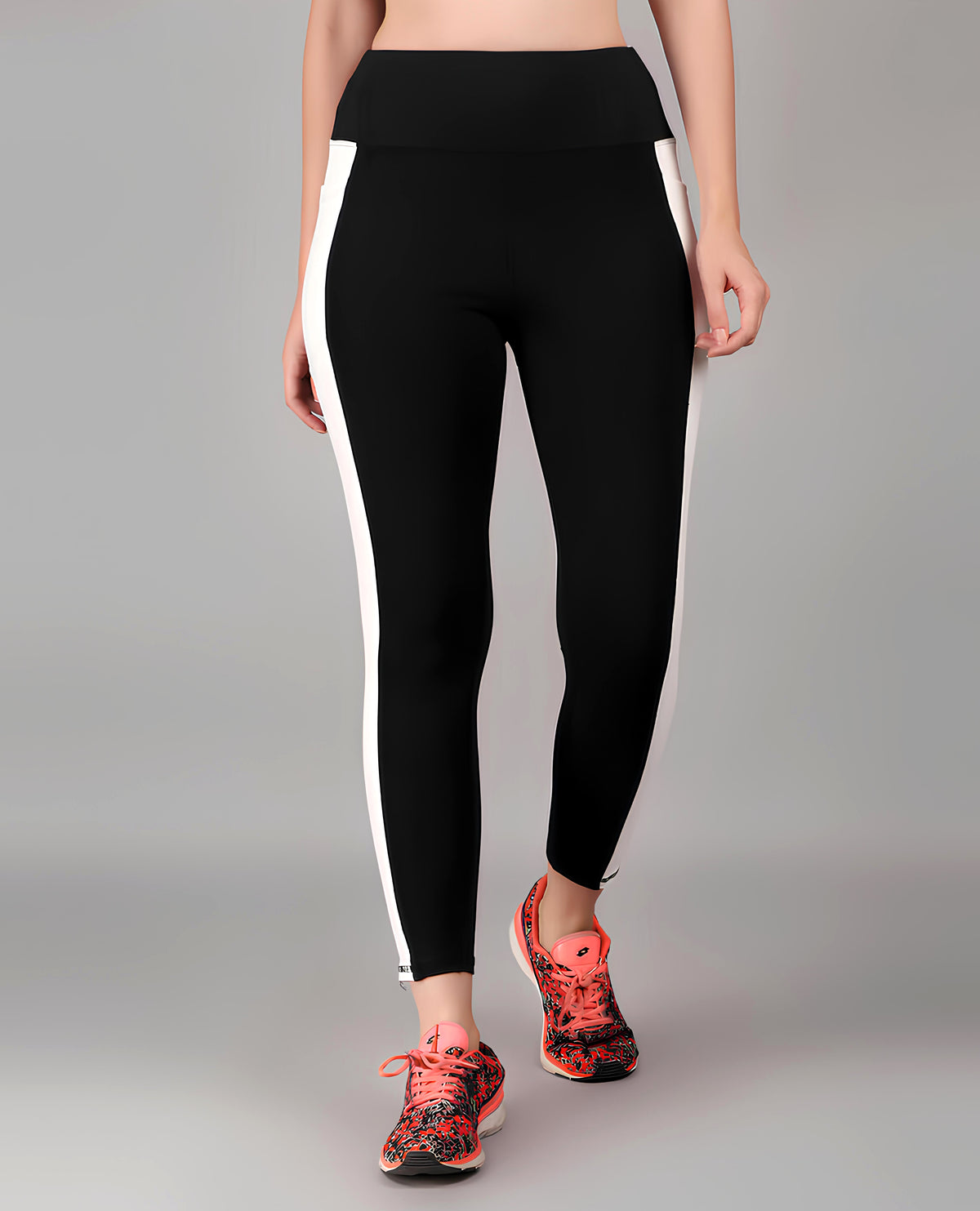 WUGO - Stylish Activewear Leggings for Women | Soft Stretch Yoga Pants | Comfortable Gym & Fitness Wear for Girls | Ideal for Yoga, Pilates & Daily Workouts - Black & White - 3XL