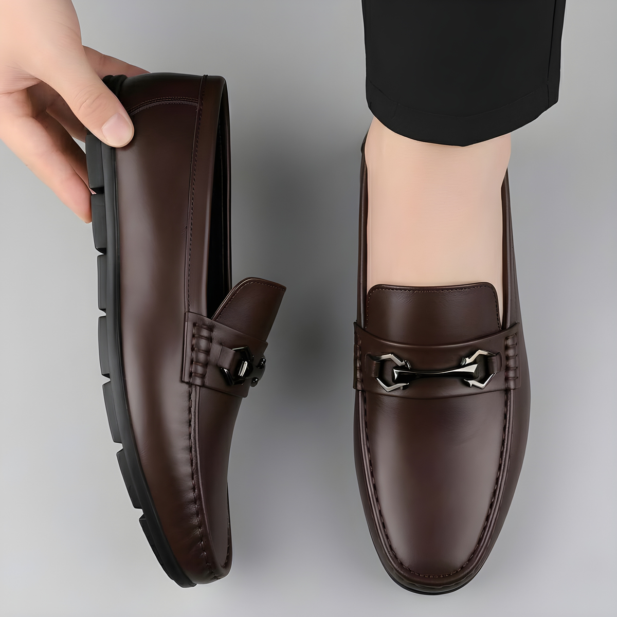 Latest Modern Design Casual Loafers for Men & Boys | Slip-On Daily Wear Shoes | Flexible & Comfortable Driving Shoes for Everyday Use - Brown - UK 10