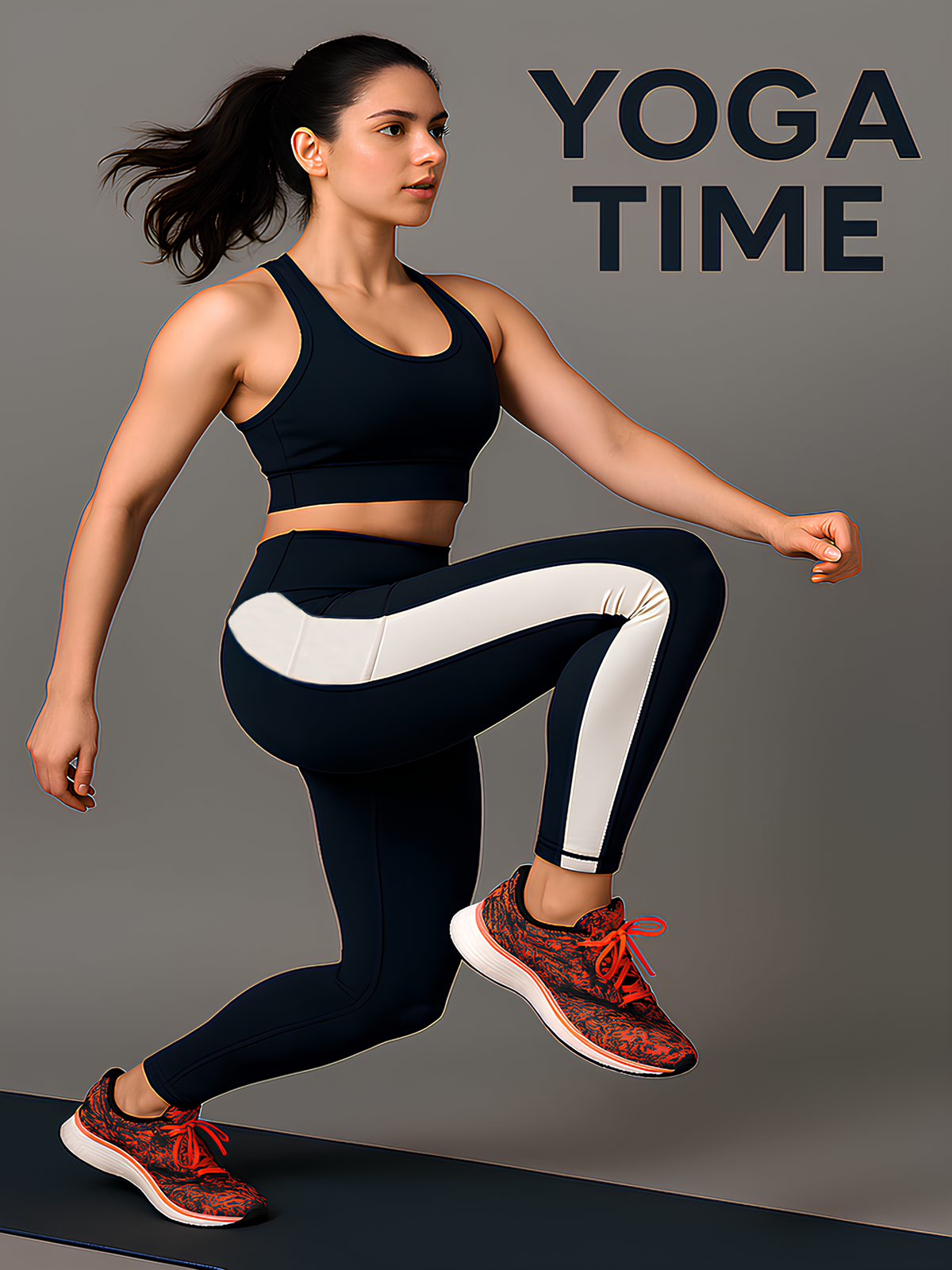 WUGO - High-Performance Gym Leggings for Women | Stretchable Yoga Pants | Premium Comfortable Sportswear for Girls | Perfect for Cardio, Gym & Yoga Activities - Blue & White - 3XL