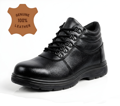Latest Trendy Genuine Mild Leather Police Boots for Men | Heavy Duty Tactical Safety Boots | Anti-Skid Durable Industrial Work Shoes For Men
