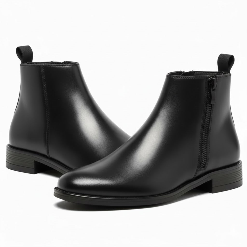 WUGO - Chain Boot Latest Stylish Men's Black Chelsea Boots | Faux Leather Slip-On Ankle Boots | Comfortable Casual & Formal Footwear for Men & Boys product image