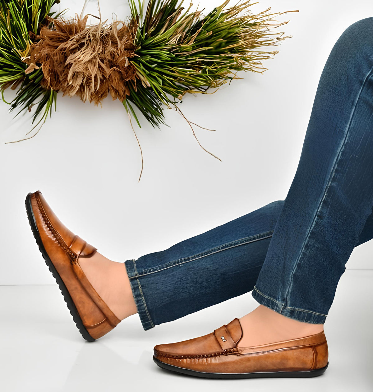Latest Fashionable Loafers for Men & Boys | Casual Slip-On Shoes for Daily Wear | Soft Sole Comfortable Driving Shoes for All Day Comfort - LOAFER103-TAN