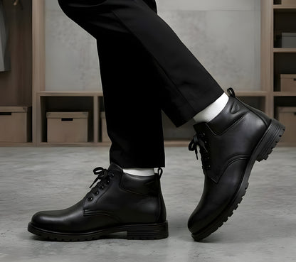 Latest Luxury Goat Leather Men Safety Boots | Heavy Duty Work Boots for Men | Fashion Industrial Safety Shoes | Anti-Slip Durable Construction Boots For Men