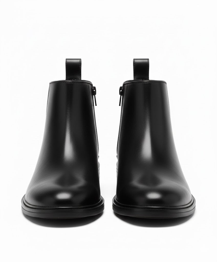 WUGO - Chain Boot Latest Stylish Men's Black Chelsea Boots | Faux Leather Slip-On Ankle Boots | Comfortable Casual & Formal Footwear for Men & Boys product image