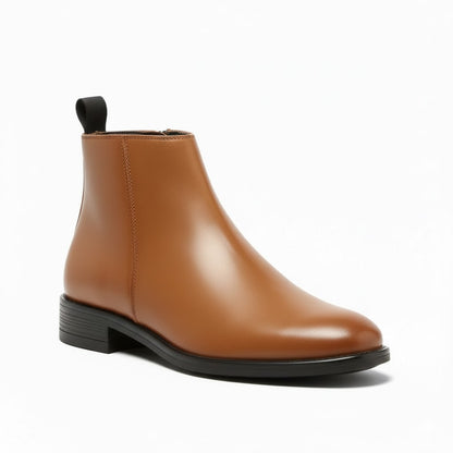 WUGO - Chain Boot Latest Trendy Men’s Tan Chelsea Boots | Premium Faux Leather Ankle Boots | Comfortable Slip-On Footwear for Men's & Boys - Tan - Size 10