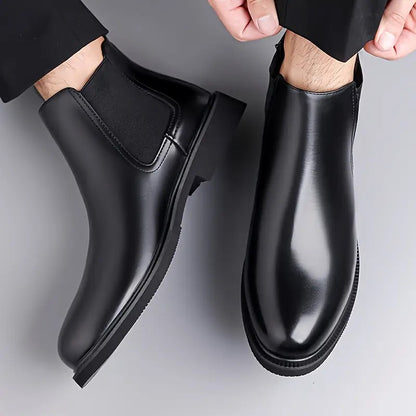 WUGO - Latest Stylish Men's Black Chelsea Boots | Faux Leather Slip-On Ankle Boots | Comfortable Casual & Formal Footwear for Men & Boys product image