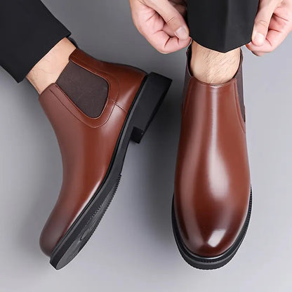 WUGO - Latest Trendy Men’s Brown Chelsea Boots | Premium Faux Leather Ankle Boots | Comfortable Slip-On Footwear for Men's & Boys product image