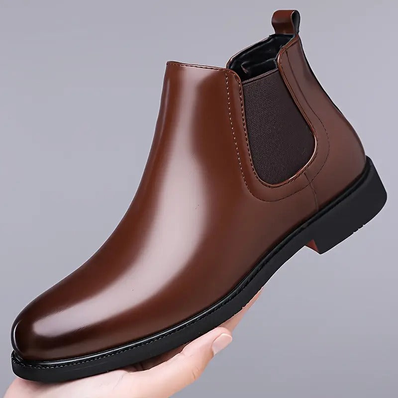 WUGO - Latest Trendy Men’s Brown Chelsea Boots | Premium Faux Leather Ankle Boots | Comfortable Slip-On Footwear for Men's & Boys product image