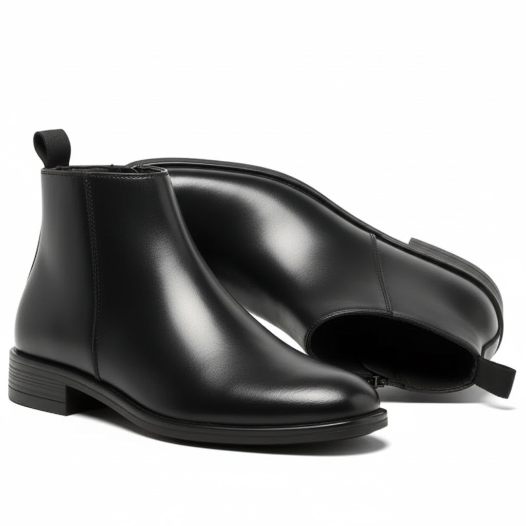 WUGO - Chain Boot Latest Stylish Men's Black Chelsea Boots | Faux Leather Slip-On Ankle Boots | Comfortable Casual & Formal Footwear for Men & Boys product image