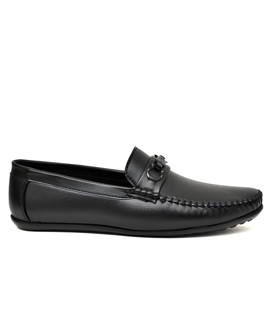 Latest Stylish Loafers for Men & Boys | Casual Slip-On Daily Wear Shoes | Comfortable Lightweight Driving Shoes for Office & Regular Use - LOAFER100-BLK