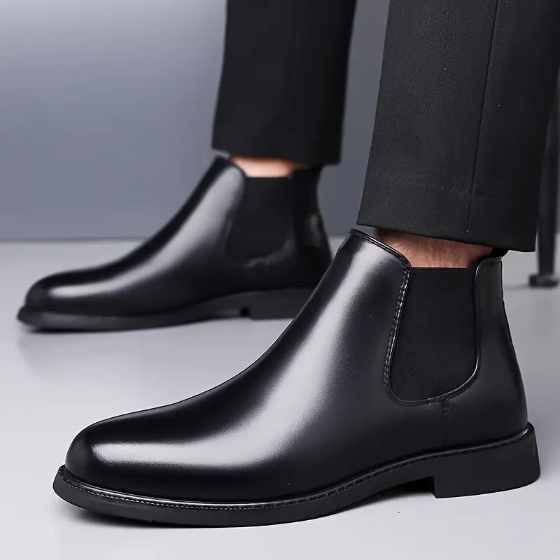 WUGO - Latest Stylish Men's Black Chelsea Boots | Faux Leather Slip-On Ankle Boots | Comfortable Casual & Formal Footwear for Men & Boys product image