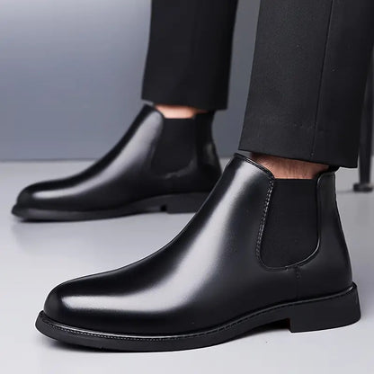 WUGO - Latest Stylish Men's Black Chelsea Boots | Faux Leather Slip-On Ankle Boots | Comfortable Casual & Formal Footwear for Men & Boys product image