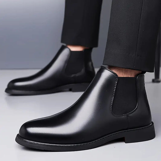 WUGO - Latest Stylish Men's Black Chelsea Boots | Faux Leather Slip-On Ankle Boots | Comfortable Casual & Formal Footwear for Men & Boys product image