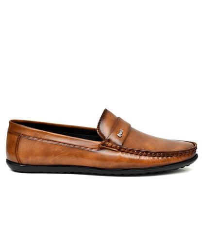 Latest Fashionable Loafers for Men & Boys | Casual Slip-On Shoes for Daily Wear | Soft Sole Comfortable Driving Shoes for All Day Comfort - LOAFER103-TAN