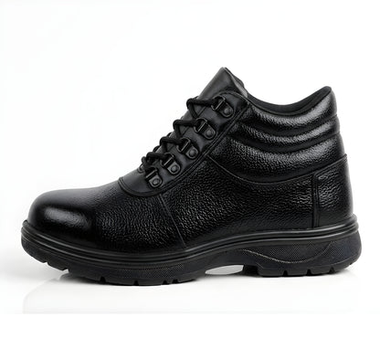 Latest Trendy Genuine Mild Leather Police Boots for Men | Heavy Duty Tactical Safety Boots | Anti-Skid Durable Industrial Work Shoes For Men