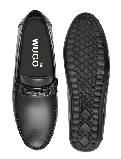 Latest Stylish Loafers for Men & Boys | Casual Slip-On Daily Wear Shoes | Comfortable Lightweight Driving Shoes for Office & Regular Use - LOAFER100-BLK